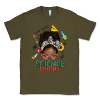 Army Green science teacher afro messy bun Classic Tee - NancyCooperArtShop