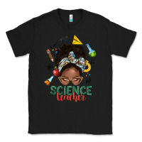 Black science teacher afro messy bun Classic Tee - NancyCooperArtShop