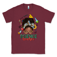 Burgundy science teacher afro messy bun Classic Tee - NancyCooperArtShop