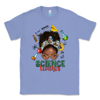 Colony Blue science teacher afro messy bun Classic Tee - NancyCooperArtShop