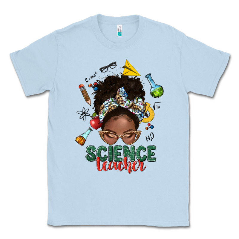 Science Teacher Afro Messy Bun Classic Tee by NancyCooperArtShop | Teevron