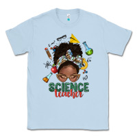 Dusty Blue science teacher afro messy bun Classic Tee - NancyCooperArtShop