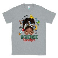 Heather Grey science teacher afro messy bun Classic Tee - NancyCooperArtShop
