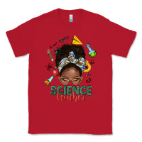 Red science teacher afro messy bun Classic Tee - NancyCooperArtShop