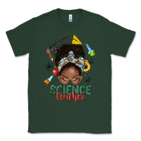 Sports Green science teacher afro messy bun Classic Tee - NancyCooperArtShop