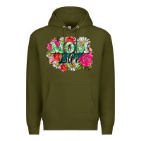 Army Green Mom life Premium Hoodie - CowGirlArtShop