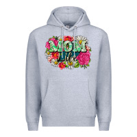 Heather Grey Mom life Premium Hoodie - CowGirlArtShop
