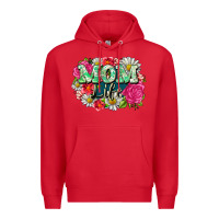 Red Mom life Premium Hoodie - CowGirlArtShop