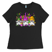 Black mardi gras gnomes Ladies Tee - Jasminsmagicworld
