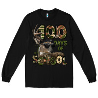 Black 100 days of school hunting deer Long Sleeve Tee - LillyAllenDesigns