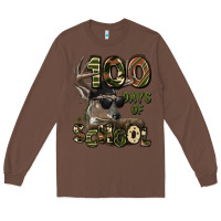 Chestnut 100 days of school hunting deer Long Sleeve Tee - LillyAllenDesigns
