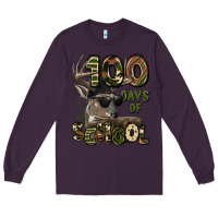 Plum 100 days of school hunting deer Long Sleeve Tee - LillyAllenDesigns