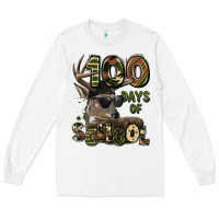 White 100 days of school hunting deer Long Sleeve Tee - LillyAllenDesigns