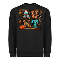 Black Fall Autumn Leopard Aunt Heavyweight Sweatshirt - LillyAllenDesigns
