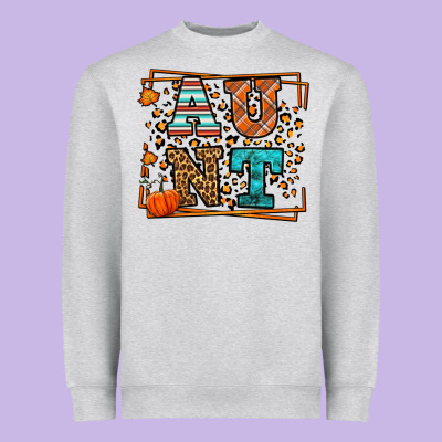 Fall Autumn Leopard Aunt Heavyweight Sweatshirt Designed By Lillyallendesigns