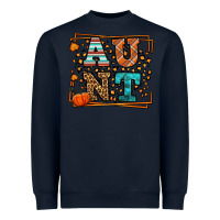 Navy Fall Autumn Leopard Aunt Heavyweight Sweatshirt - LillyAllenDesigns