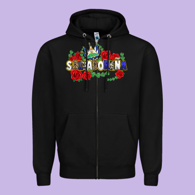 Salvadorena Zipper Hoodie Designed By Texasbilliewilder
