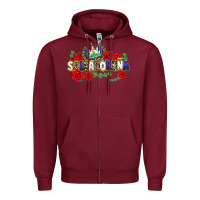 Burgundy salvadorena Zipper Hoodie - texasbilliewilder