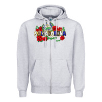 Heather Grey salvadorena Zipper Hoodie - texasbilliewilder