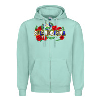 Seafoam salvadorena Zipper Hoodie - texasbilliewilder
