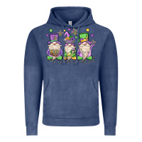 Vintage Denim mardi gras gnomes Vintage Hoodie - MaliasSmallBusiness