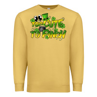 Antique Gold Too cute to pinch St. Patrick's Day Premium Sweatshirt - HowdyJamesFarm