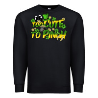 Black Too cute to pinch St. Patrick's Day Premium Sweatshirt - HowdyJamesFarm