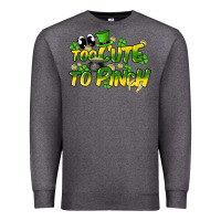 Charcoal Heather Too cute to pinch St. Patrick's Day Premium Sweatshirt - HowdyJamesFarm