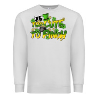 Dove Grey Too cute to pinch St. Patrick's Day Premium Sweatshirt - HowdyJamesFarm