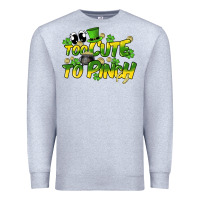 Heather Grey Too cute to pinch St. Patrick's Day Premium Sweatshirt - HowdyJamesFarm