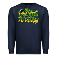 Navy Too cute to pinch St. Patrick's Day Premium Sweatshirt - HowdyJamesFarm