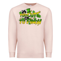 Pale Pink Too cute to pinch St. Patrick's Day Premium Sweatshirt - HowdyJamesFarm