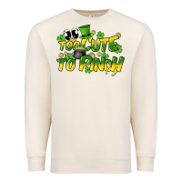 Sandshell Too cute to pinch St. Patrick's Day Premium Sweatshirt - HowdyJamesFarm
