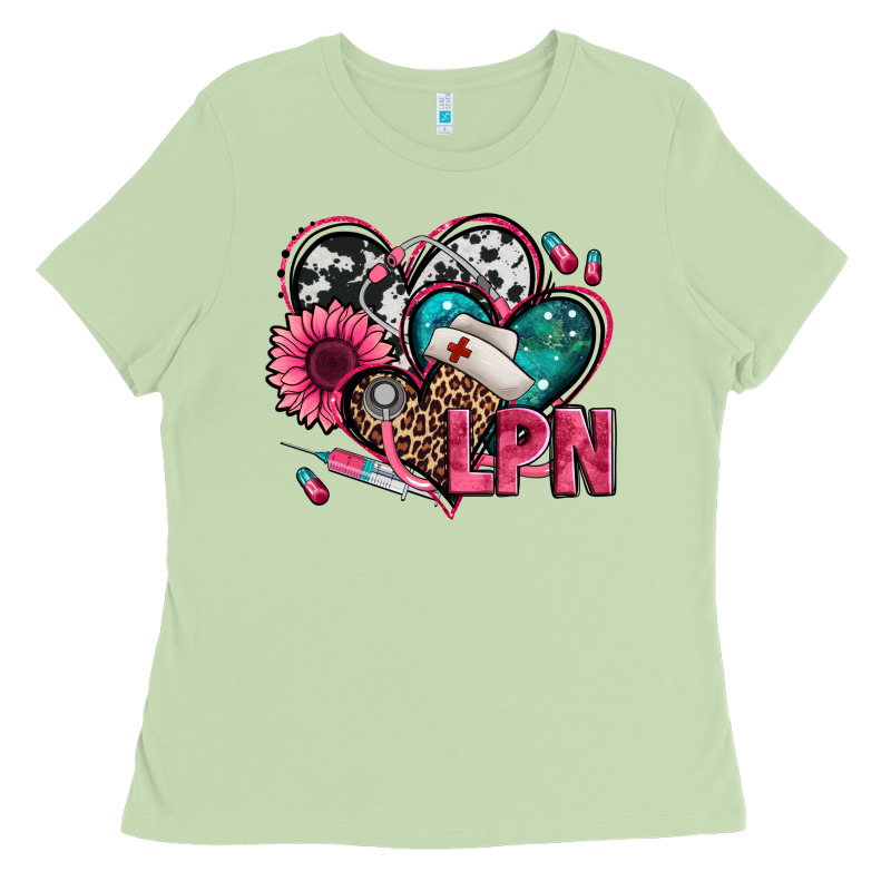 Lpn Licensed Practical Nurse Hearts Ladies Tee by Jasminsmagicworld | Teevron