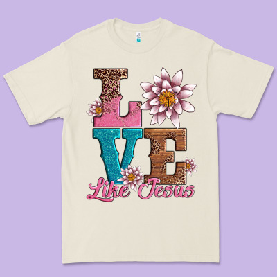 Valentines Day Love Like Jesus Premium Tee Designed By Adodesignshop