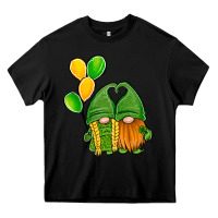 Black St Patrick's Day Gnomes Heavy Core Tee - Jasminsmagicworld