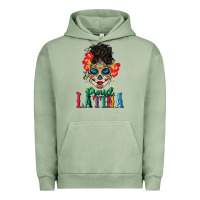 Pigment Oil Green proud latina Urban Hoodie - BundleAndBundleShop