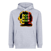 Heather Grey Dope black mama Heavyweight Hoodie - HowdyJamesFarm