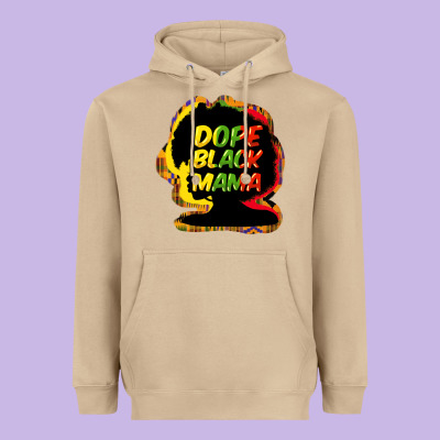 Dope Black Mama Heavyweight Hoodie Designed By Howdyjamesfarm