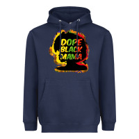 Navy Dope black mama Heavyweight Hoodie - HowdyJamesFarm