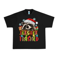 Black lets get trashed with raccoon Urban Heavy Tee - MaliasSmallBusiness