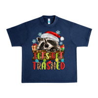 Navy lets get trashed with raccoon Urban Heavy Tee - MaliasSmallBusiness