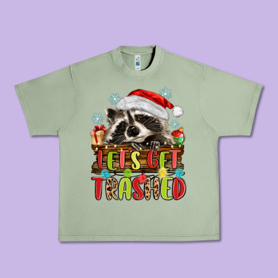 Lets Get Trashed With Raccoon Urban Heavy Tee Designed By Maliassmallbusiness