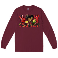 Burgundy crawfish Long Sleeve Tee - LillyAllenDesigns