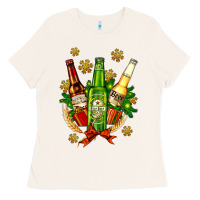 Bone beer bottle party set for christmas Ladies Tee - AdoDesignShop
