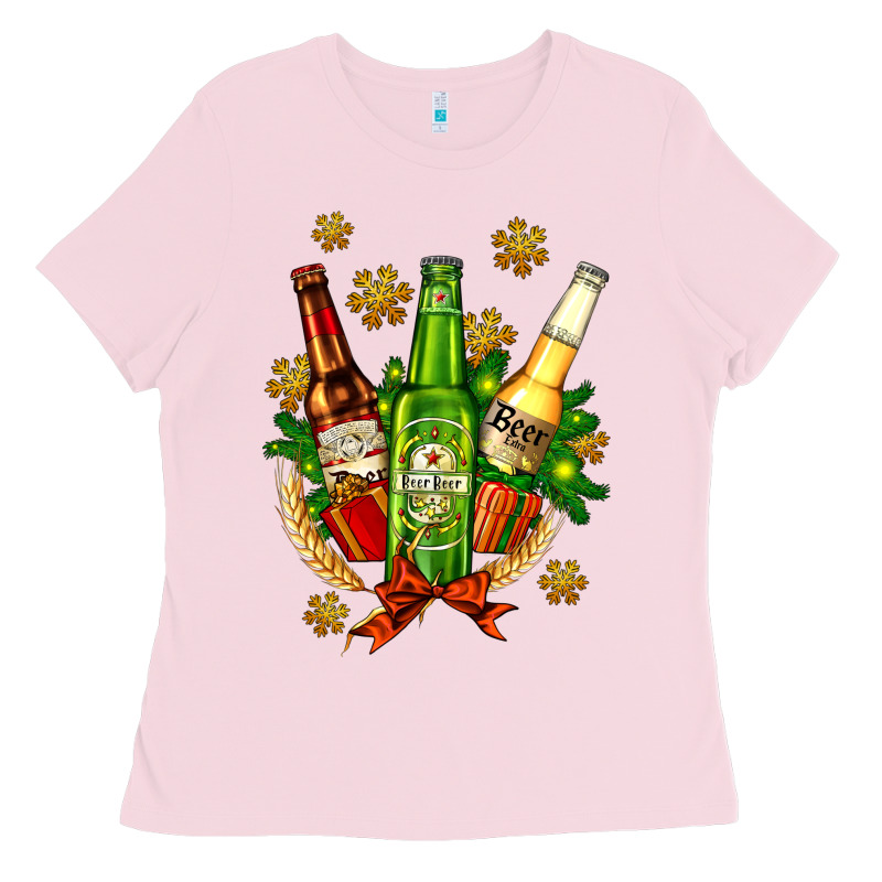Beer Bottle Party Set For Christmas Ladies Tee by AdoDesignShop | Teevron