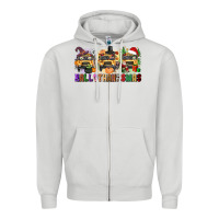 Dove Grey hallothanksmas Zipper Hoodie - texasbilliewilder