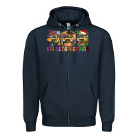 Navy hallothanksmas Zipper Hoodie - texasbilliewilder