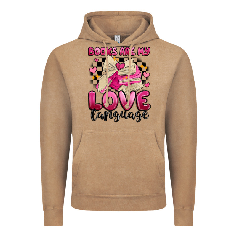 Books Are My Love Language Vintage Hoodie by MaliasSmallBusiness | Teevron