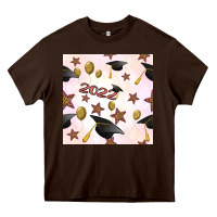 Chocolate Brown 2022 to graduation seamless pattern Heavy Core Tee - BundleAndBundleShop